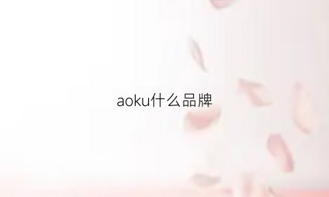 aoku什么品牌(aoken是什么品牌)