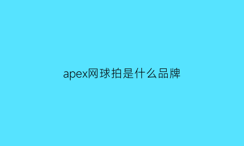 apex网球拍是什么品牌(atreus网球拍)