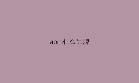 apm什么品牌