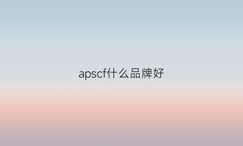 apscf什么品牌好(apscapsh)