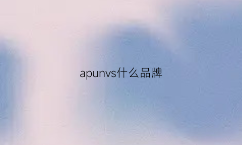 apunvs什么品牌