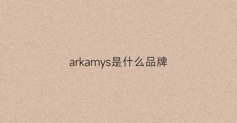 arkamys是什么品牌
