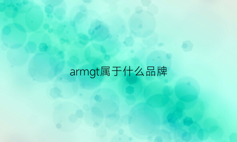 armgt属于什么品牌(armi是什么品牌衣服)