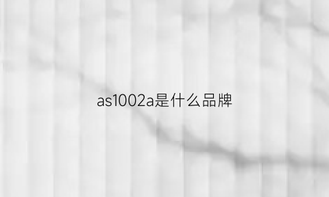 as1002a是什么品牌