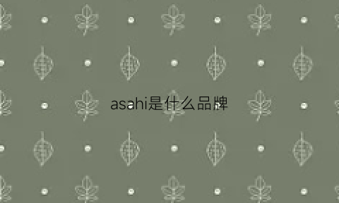 asahi是什么品牌(ASAHI是什么品牌)