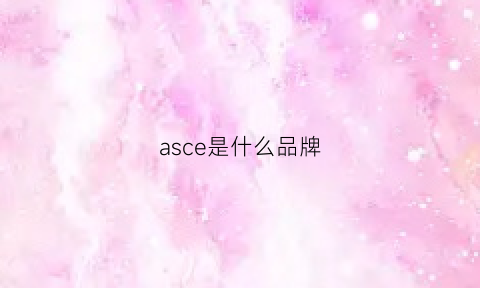 asce是什么品牌(asic是什么牌子)