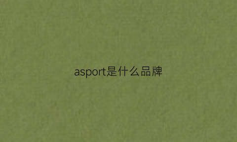 asport是什么品牌