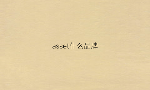 asset什么品牌(asis是什么牌子)