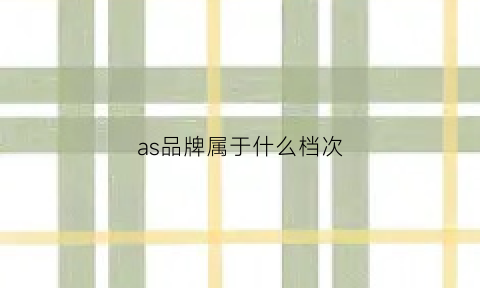 as品牌属于什么档次(as牌子)