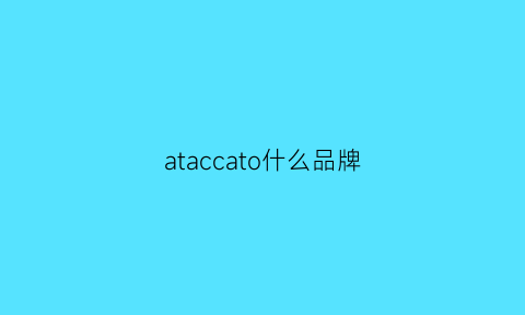 ataccato什么品牌(atan什么牌子)