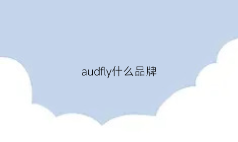 audfly什么品牌(aoudy是什么品牌)