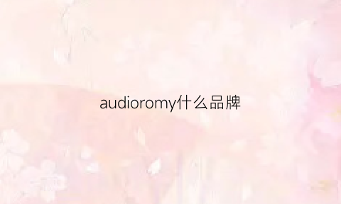 audioromy什么品牌(audio是什么牌子音箱)