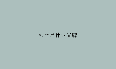 aum是什么品牌(aum是什么品牌衣服)