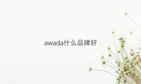 awada什么品牌好