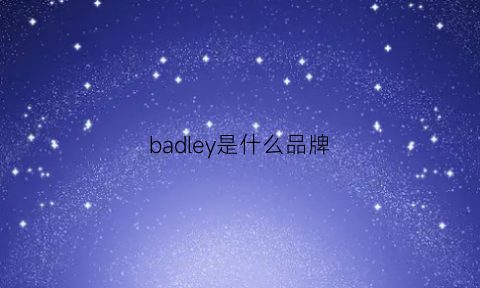 badley是什么品牌