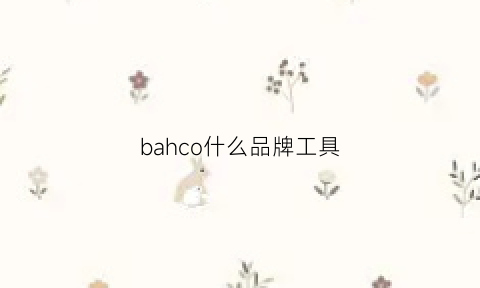 bahco什么品牌工具(bach是什么品牌)