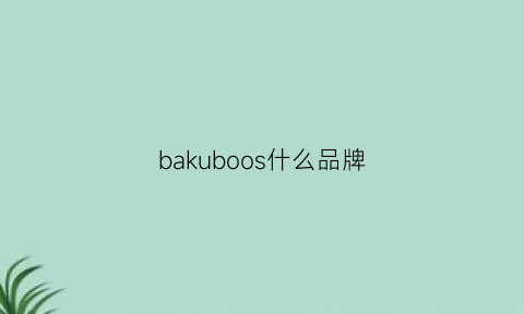 bakuboos什么品牌