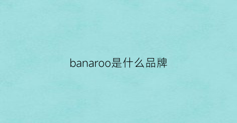 banaroo是什么品牌(babor是什么牌子)