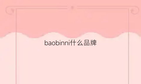 baobinni什么品牌(baobao是什么牌子)