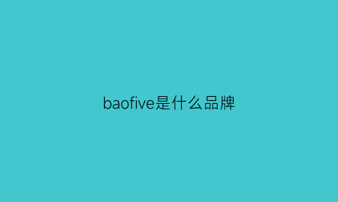 baofive是什么品牌(baof是什么牌子)