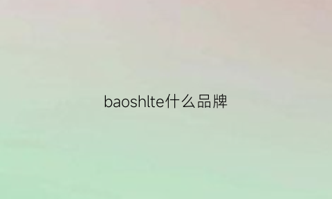 baoshlte什么品牌(baopal是什么牌子)