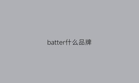 batter什么品牌(batteri)