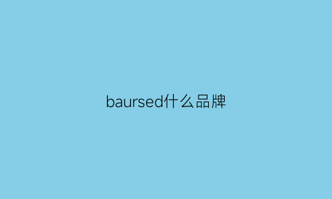 baursed什么品牌(bauer是什么品牌)