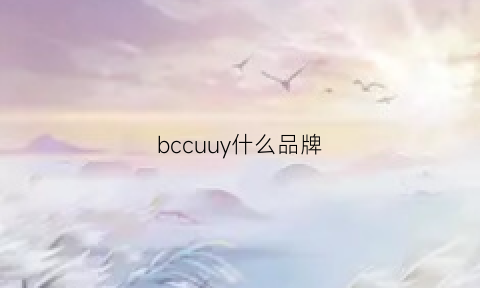 bccuuy什么品牌