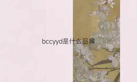 bccyyd是什么品牌(bccuuy品牌)