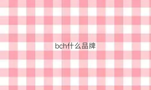 bch什么品牌(bcr什么牌子)