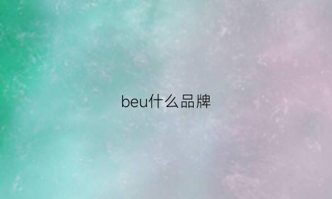 beu什么品牌(beesun牌子)