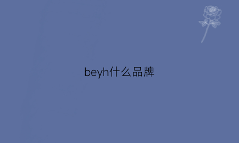 beyh什么品牌(bexei是什么品牌)