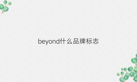 beyond什么品牌标志(beyond服装品牌)