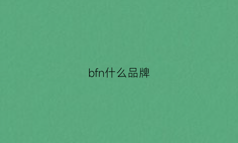 bfn什么品牌(bf是哪个牌子)