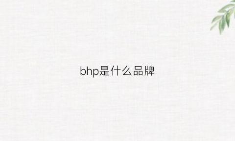 bhp是什么品牌