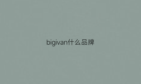 bigivan什么品牌