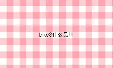 bike8什么品牌(bike8是什么牌子)