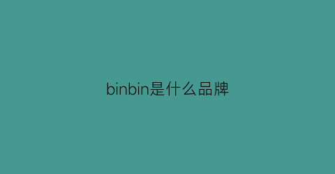 binbin是什么品牌