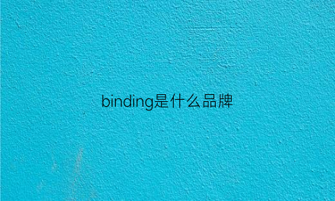 binding是什么品牌(賓鼎是什么品牌)