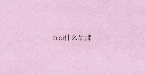 biqi什么品牌(biyan品牌)