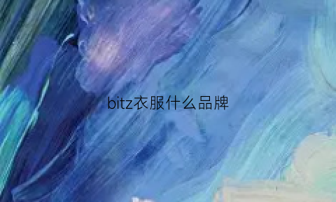 bitz衣服什么品牌(biem是什么牌子衣服)