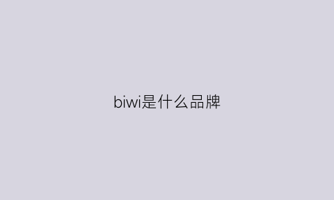biwi是什么品牌(biy是什么品牌)