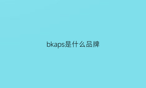 bkaps是什么品牌(bkarmy是什么牌子)