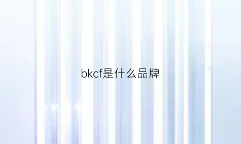 bkcf是什么品牌(bccsk是什么牌子)