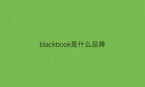 blackbook是什么品牌