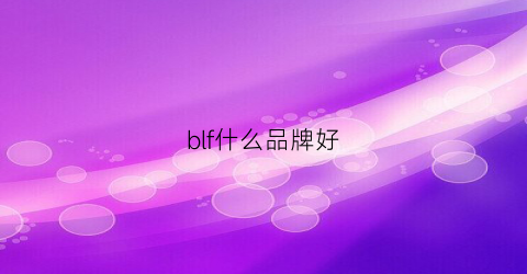 blf什么品牌好(blfgolf什么牌子衣服)