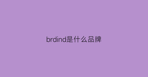 brdind是什么品牌(breda是什么牌子)