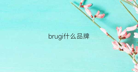 brugi什么品牌(buruige是什么牌子)