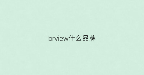 brview什么品牌(brw是什么品牌)