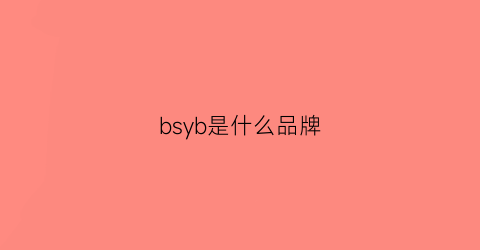 bsyb是什么品牌(bsb是什么牌子的衣服)